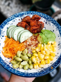 Foto resep 403. Salmon Poke Rice Bowl