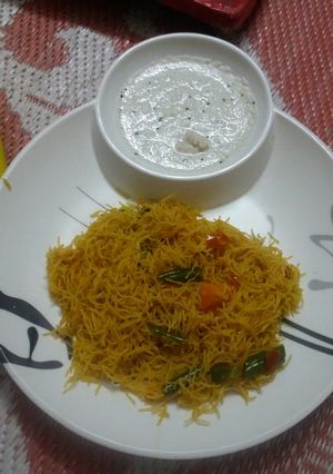 A picture of Vemicelli pulao.