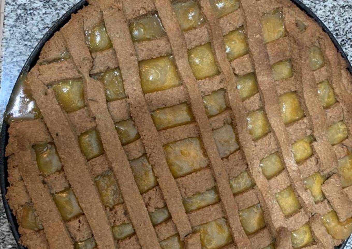 Pastafrola de chocolate y batata