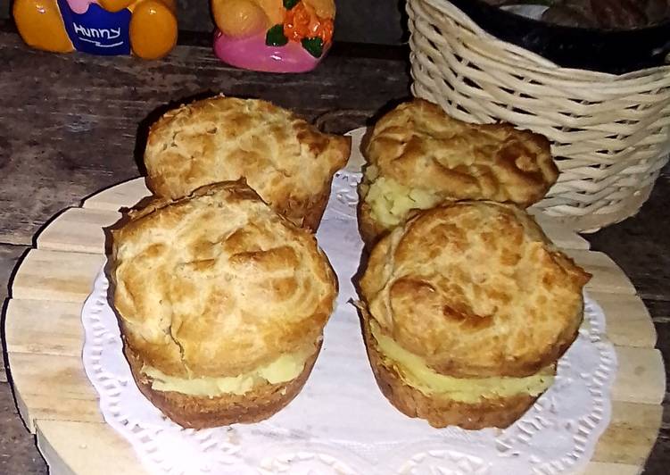 Cara membuat Sus / Soes / Choux Pastry Filling Vla KOKOH No Mixer No Butter  yang Sempurna