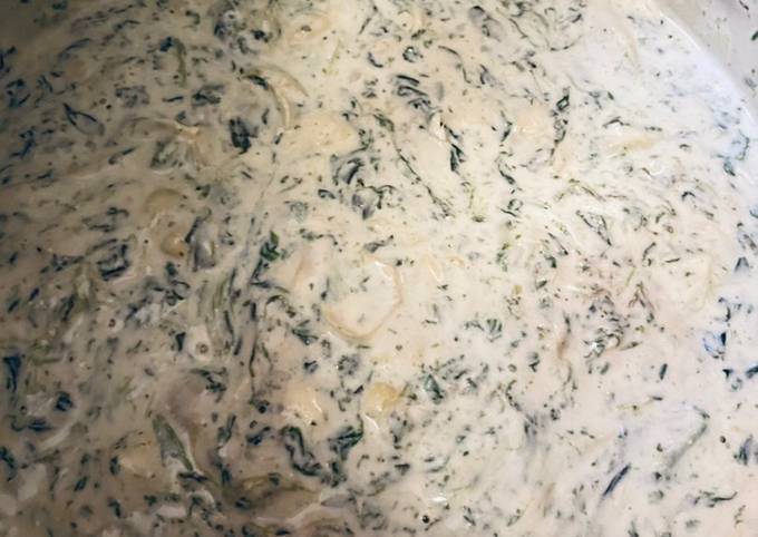 (On the go) spinach & artichoke dip