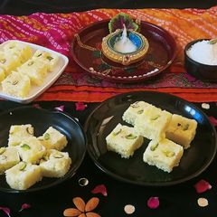 A picture of Dry Coconut Burfi (farali).