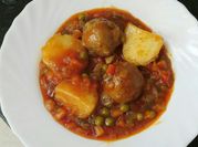 Una foto de albóndigas de caballa