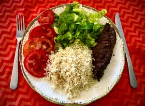 Una foto de Arroz con pimienta de limón