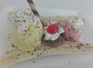 Una foto de Banana Split divertido para el día del niño