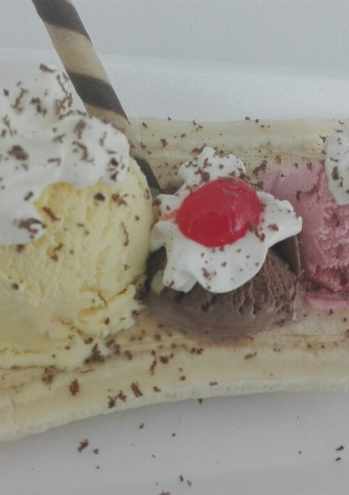 Una foto de Banana Split divertido para el día del niño