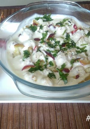 A picture of Fox Nuts & Fresh Raw Dates Raita.