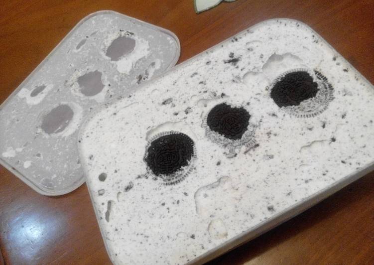 Resep Oreo Ice cream 3 bahan Anti Gagal