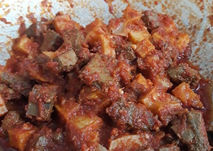 Resep: Sambal goreng kentang hati sapi Irit Anti Gagal