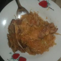 Fried cabbage A picture of Fried cabbage.