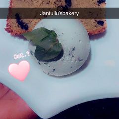 A picture of Homemade Fresh mint Oreo ice cream.