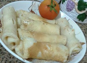 صورة لوصفة لفائف الكريب بحشوة الجبنة