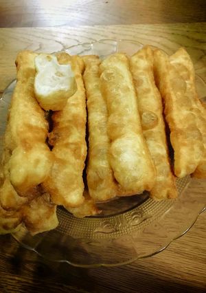 Hình của món Bánh quẩy rỗng ruột (không bột khai).