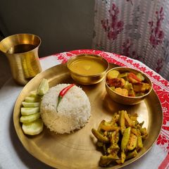 Ghar ki Assamese Vegetable Thaali A picture of Ghar ki Assamese Vegetable Thaali.