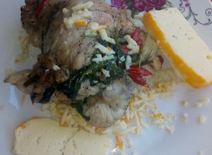 Una foto de Truto de pavo relleno de vegetales