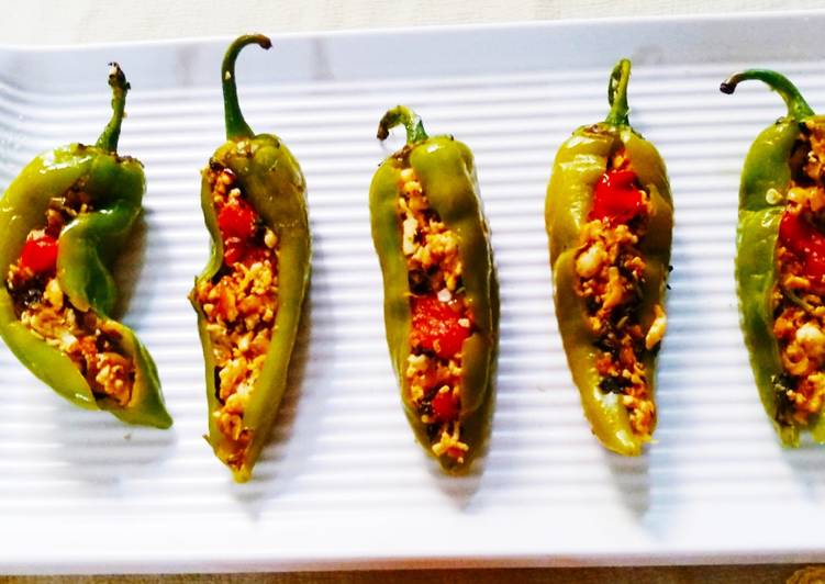 Step-by-Step Guide to Make Homemade Stuff Mirchi with Paneer Bhurji