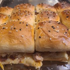 A picture of Smoked Chicken Bacon Sliders.
