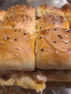 A picture of Smoked Chicken Bacon Sliders.