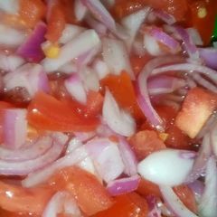 A picture of Chatkhara veg sirka salad.