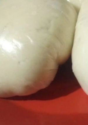 A picture of 1 simple way to make pounded yam with blender.