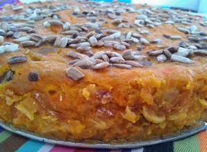Una foto de Terrina de anco batata, zanahoria y amaranto