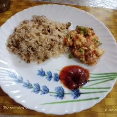 A picture of Steam moong pulao.