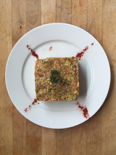 Una foto de Tartar de berenjena