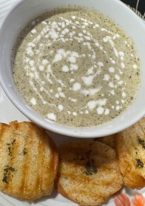 صورة لوصفة شوربة البروكي والفطر
