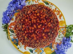 Foto di Cheesecake di susine con panna cotta al cardamomo e yogurt greco