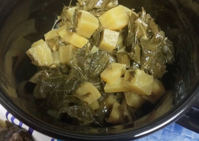 Golden Beets with Grape Leaves