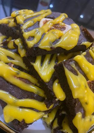 A picture of Orange Brownies 🍊🍫.