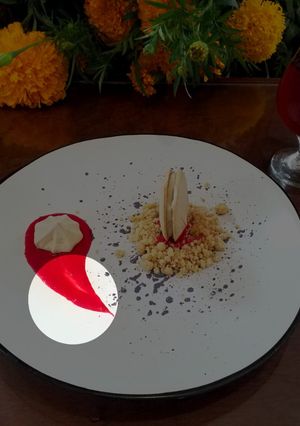 Una foto de Crema de fresas