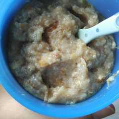 รูปของ BUBUR NASI SEMUR DAGING PUTIH. MPASI 7m+