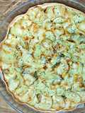 Tarte aux pommes de terre et au morbier