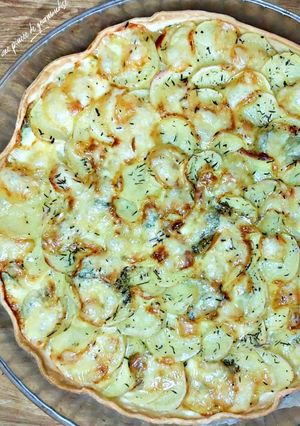 Une photo de Tarte aux pommes de terre et au morbier