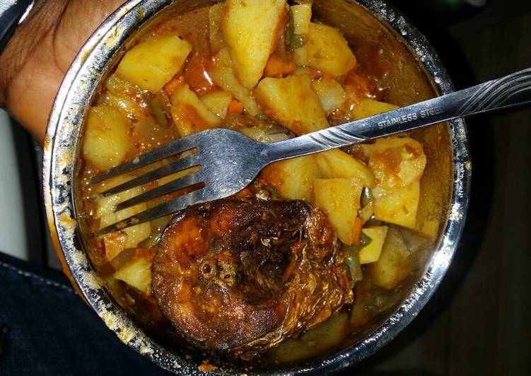 Easiest Way to Make Tasty Sweet potato porriage with fish Cooking Basics for Beginners