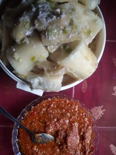 Foto resep Singkong rebus santan