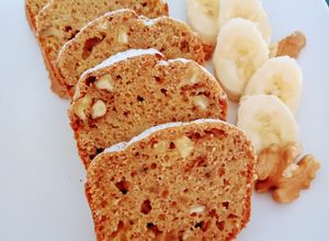Una foto de Budín de banana integral