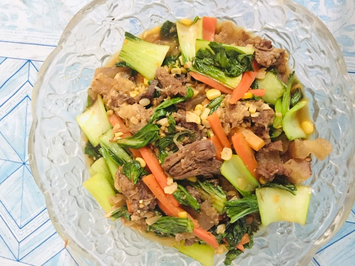Langkah Mudah untuk Membuat Resep 69. tumis pokcoy daging sapi yang Enak
