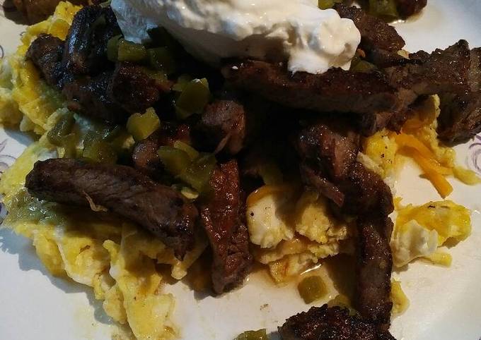 Spicy Grilled Steak and Eggs