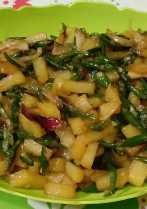 Foto resep Tumis kentang cabe hijau
