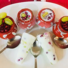 Mixed Fruit Yogurt Kulfi A picture of Mixed Fruit Yogurt Kulfi.