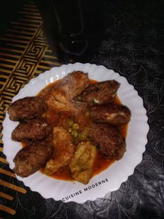 صورة لوصفة طاجين البسباس باللحم المفروم 🍖 والجبن 🧀