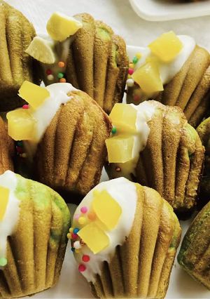 A picture of [Vitantonio Recipe]Chestnut Matcha Crispy Egg Cake 栗子抹茶脆皮雞蛋糕(Gi Dan Gao).
