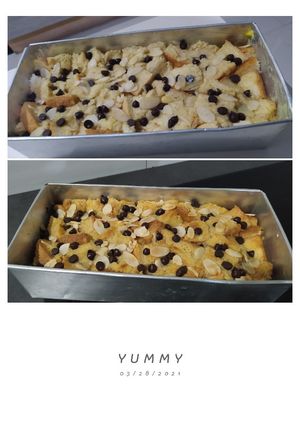 Foto resep Cinnamon Bread Pudding alias Puding Roti Tawar Kayu Manis