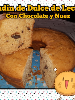 Una foto de Súper Budín de Dulce de Leche, con Chocolate y Nuez 🤤🤩👍☆