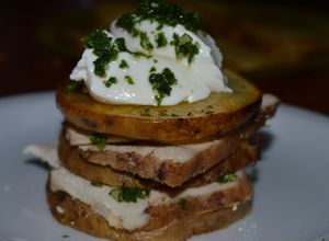 Una foto de Torre de papa y carne Filetiada