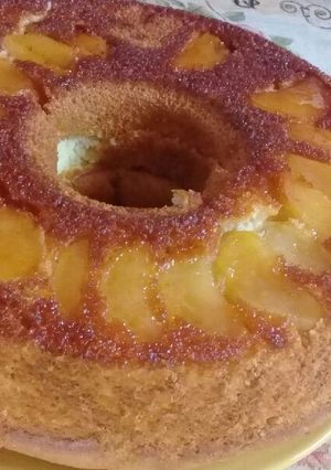 Una foto de Torta De Manzana invertida