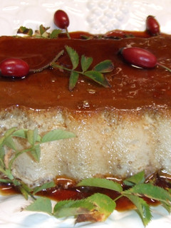 Una foto de Flan de escaramujo