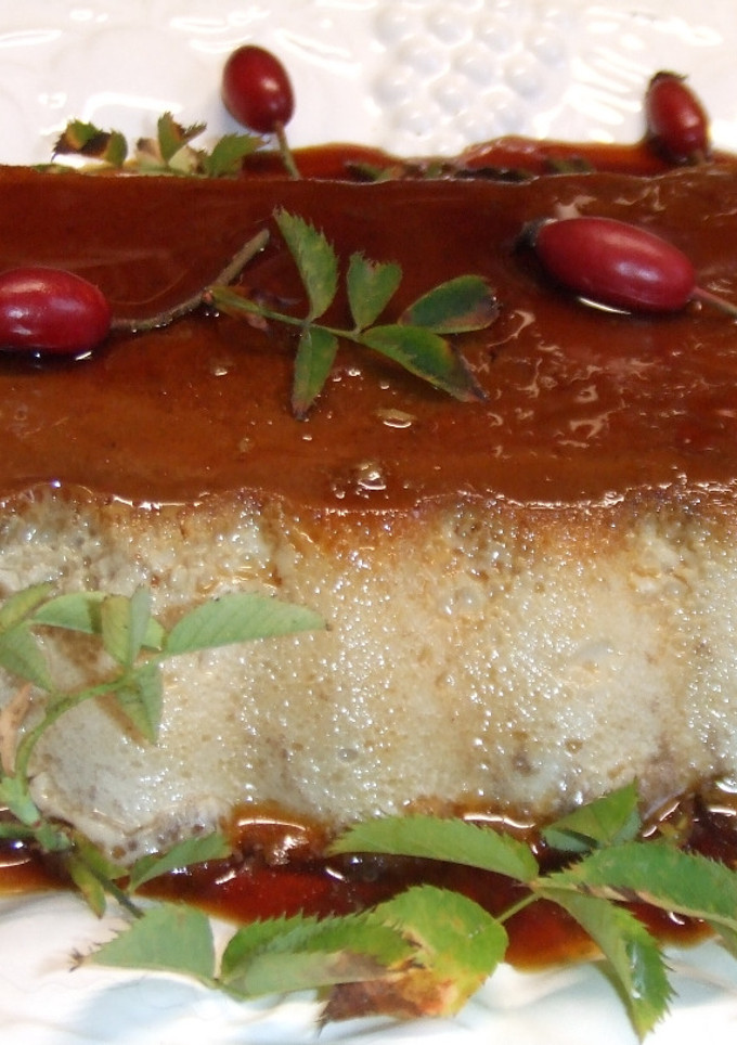 Una foto de Flan de escaramujo